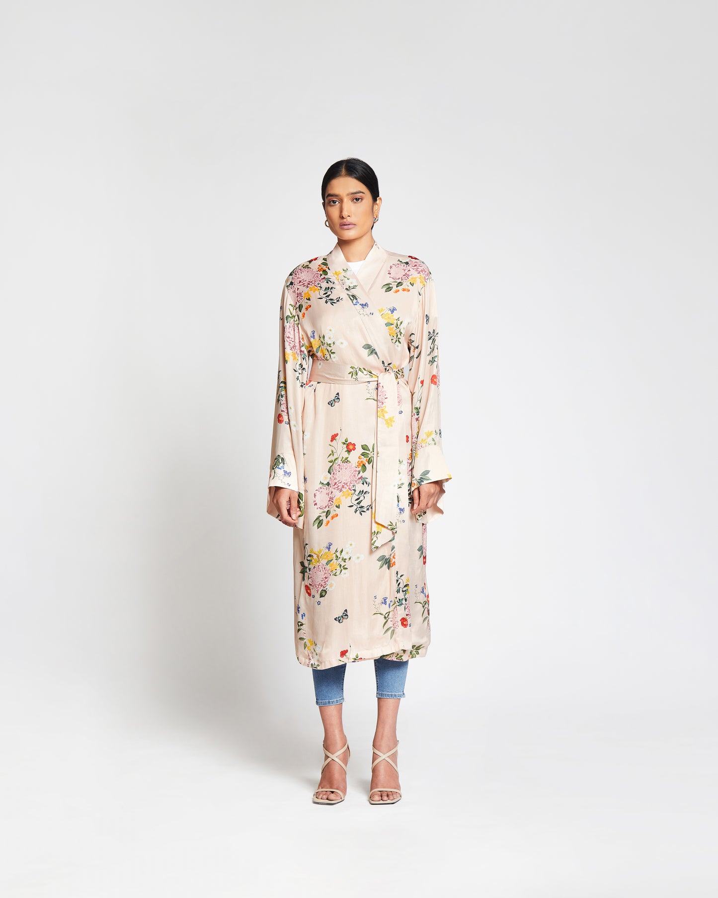 Julia Kimono- Long Satin Kimono
