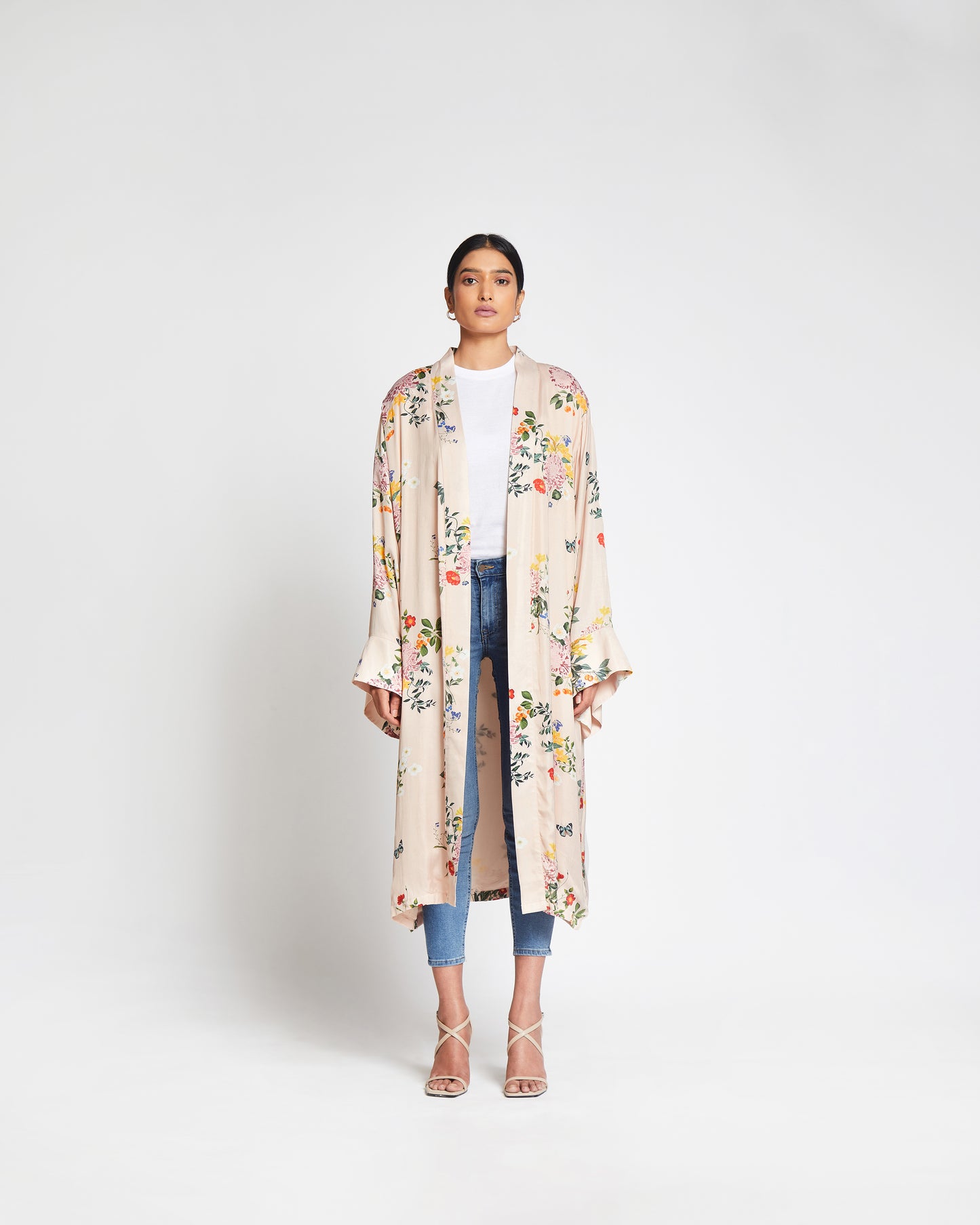 Julia Kimono- Long Satin Kimono