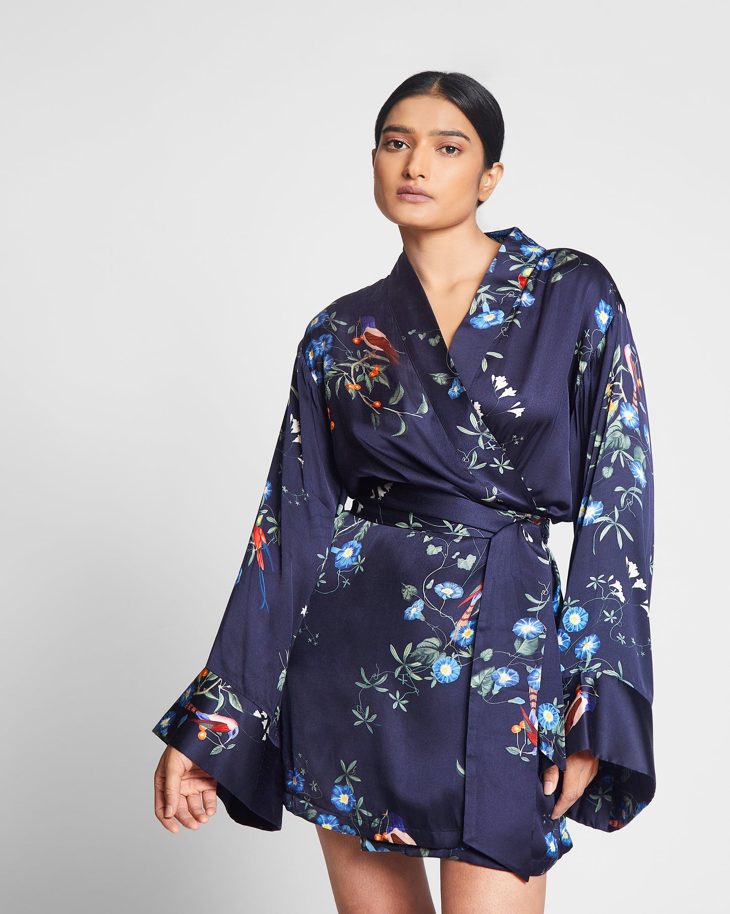 Claudia Kimono- Short Satin Kimono