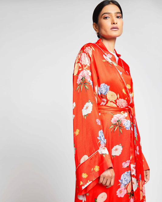 Marta Kimono - Long Satin Kimono
