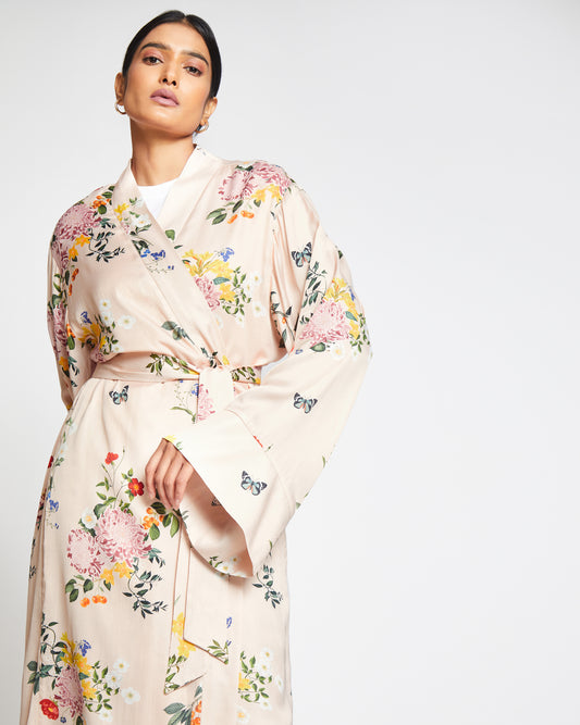 Julia Kimono- Long Satin Kimono